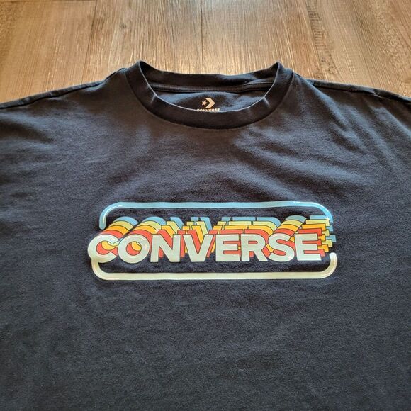 Converse Logo Oversized Graphic Tee Shirt Mens Size Large - Picture 2 of 7